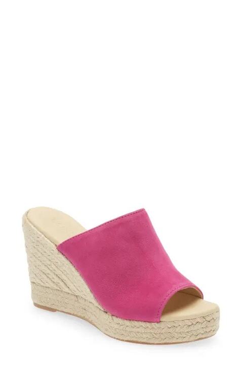 Cordani Shoes - Cordani Easton Fuchsia Suede Espadrille Wedge Sandals Women’s Sz 37